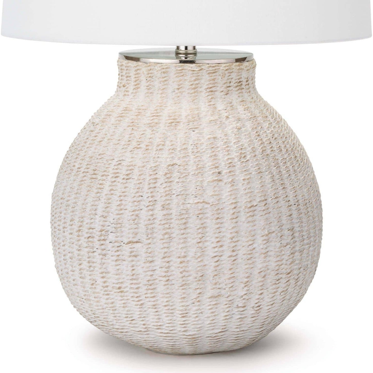 003 SI-1759185 | Closeup | Hobi Table Lamp by Regina Andrew in white washed. Made from natural material in a coastal style.