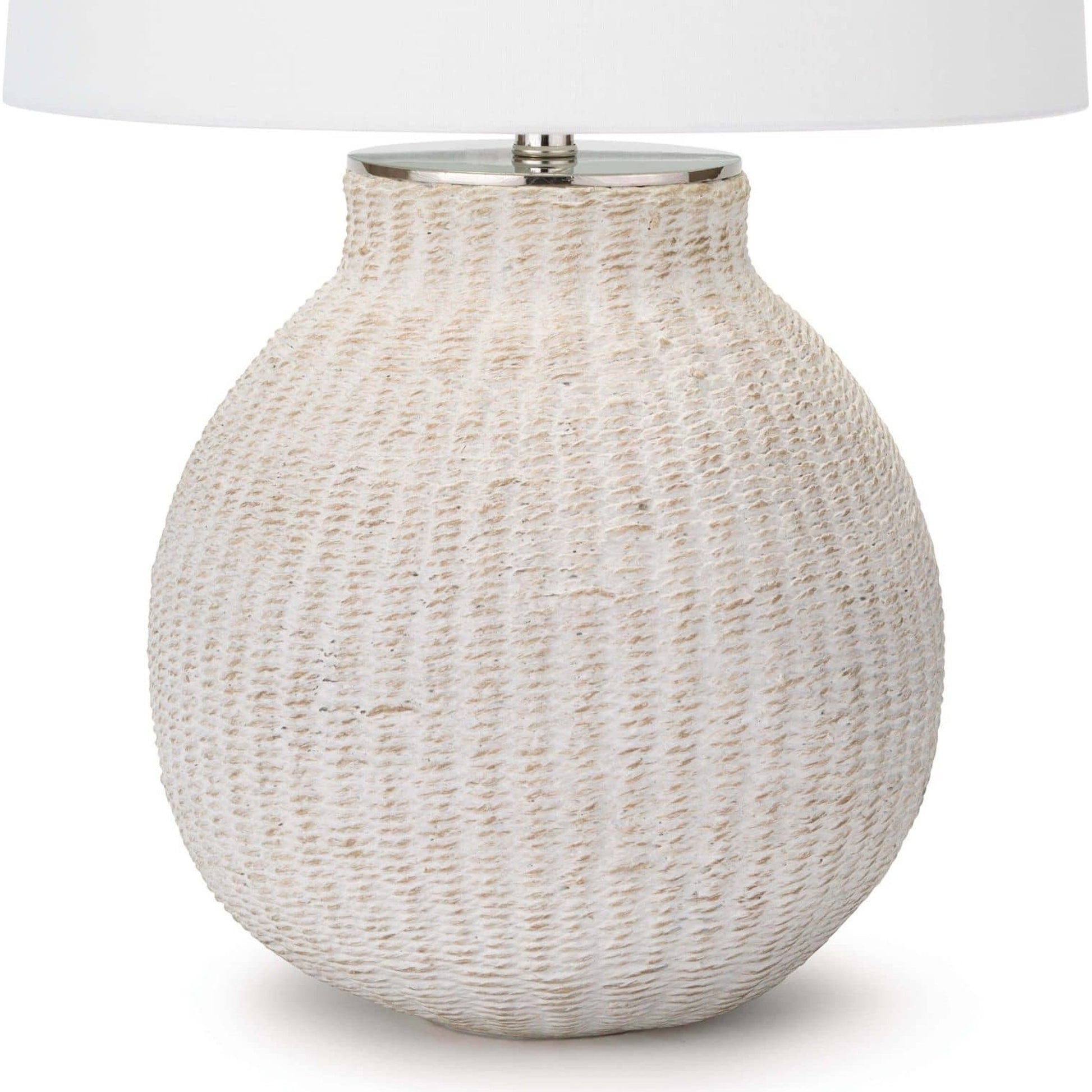 Hobi Table Lamp by Regina Andrew in white washed. Made from natural material in a coastal style.