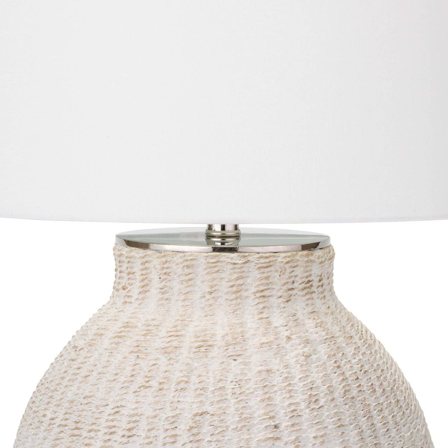 004 SI-1759185 | Closeup | Hobi Table Lamp by Regina Andrew in white washed. Made from natural material in a coastal style.