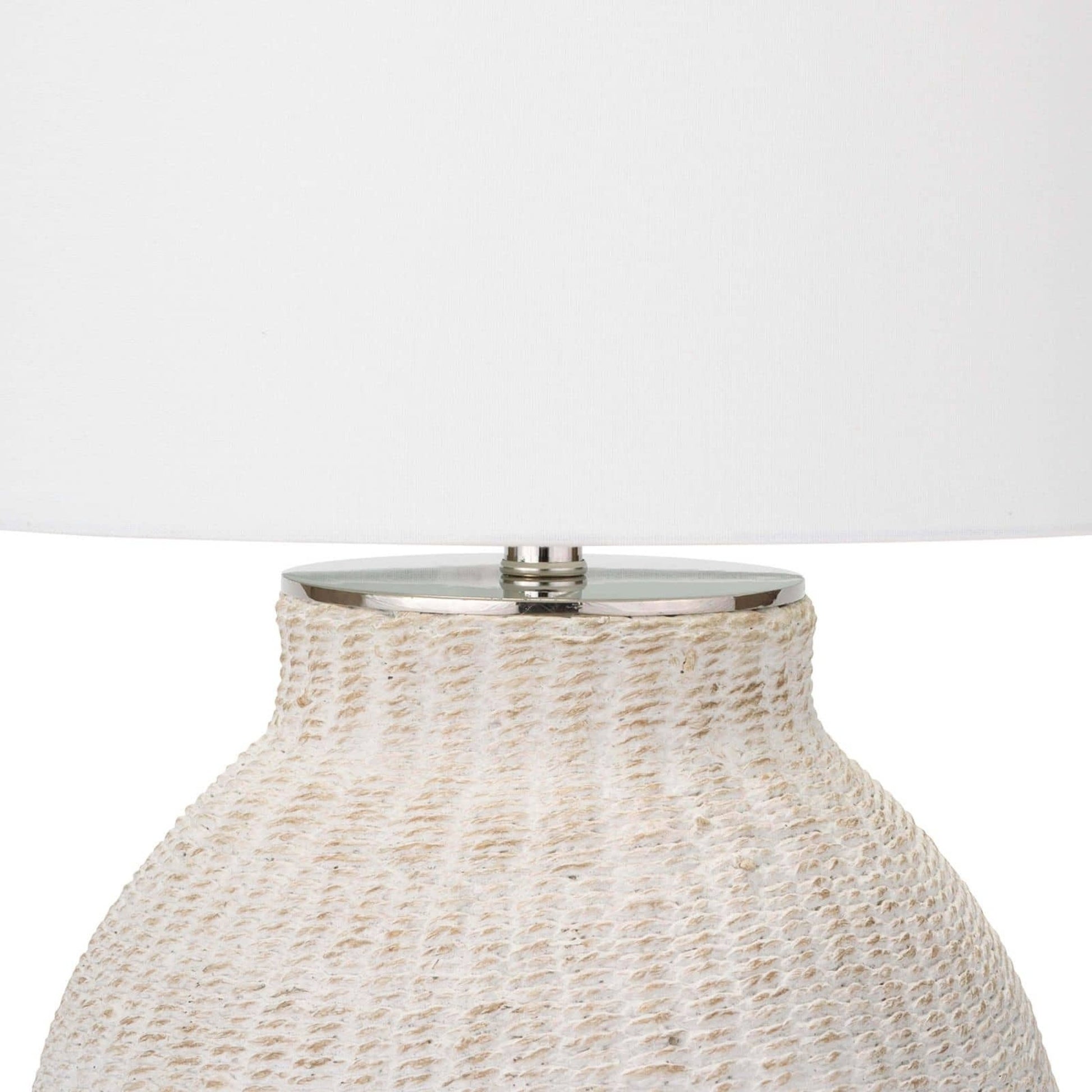 Hobi Table Lamp by Regina Andrew in white washed. Made from natural material in a coastal style.