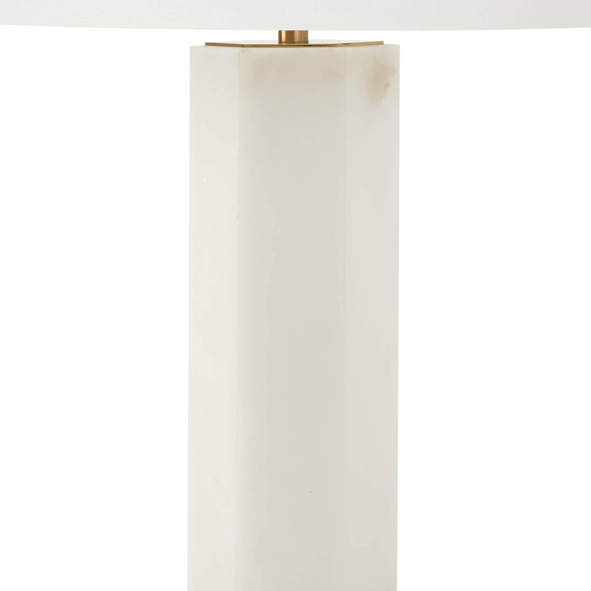Stella Alabaster Table Lamp by Regina Andrew in neutral and natural stone. Made from alabaster in a transitional style.