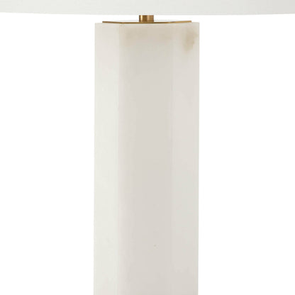 Stella Alabaster Table Lamp by Regina Andrew in neutral and natural stone. Made from alabaster in a transitional style.