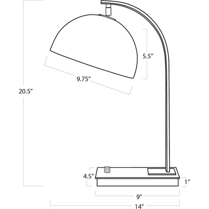 Otto Desk Lamp by Regina Andrew. Made from steel in a transitional style.
