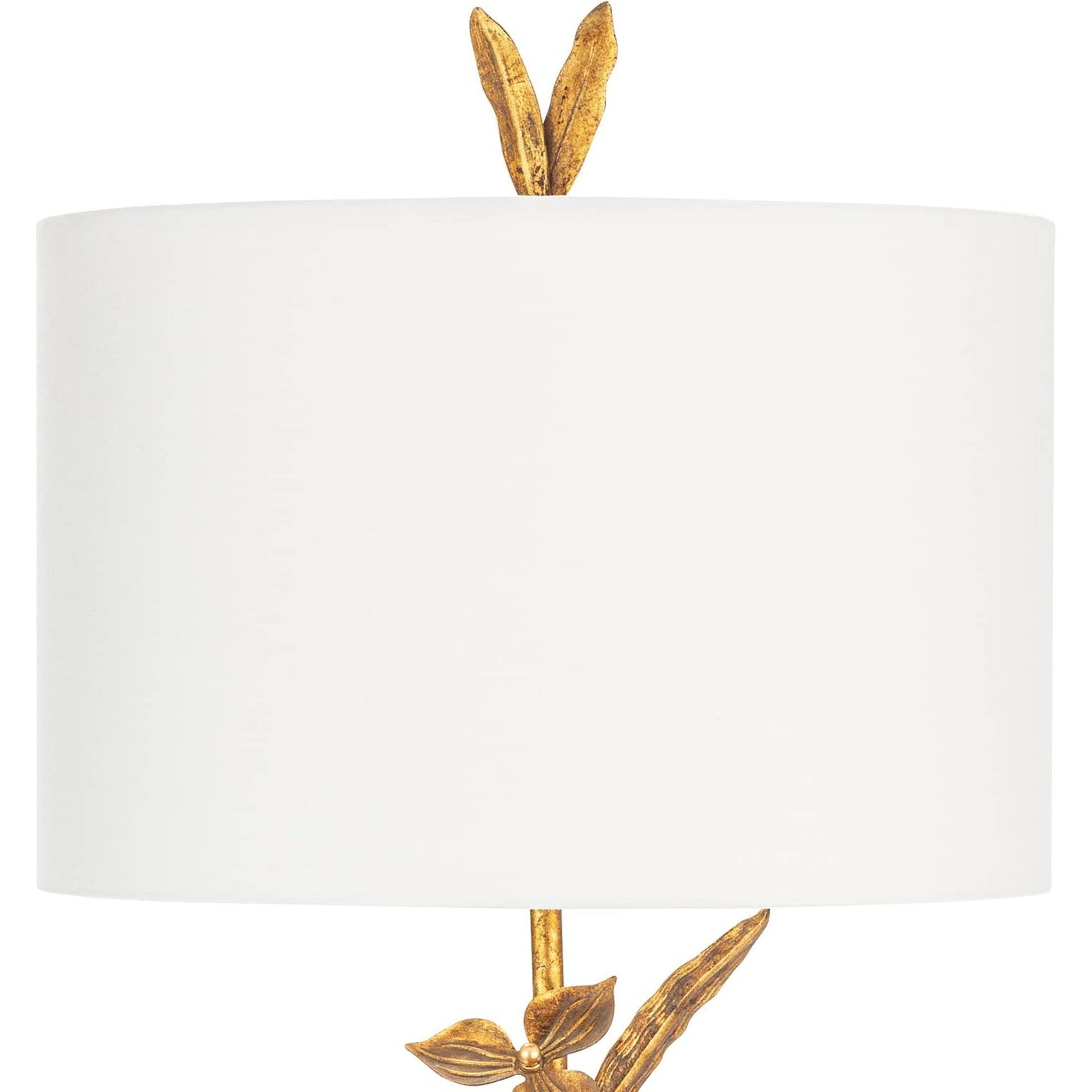 Trillium Buffet Lamp by Regina Andrew in brass. Made from steel in a transitional style.