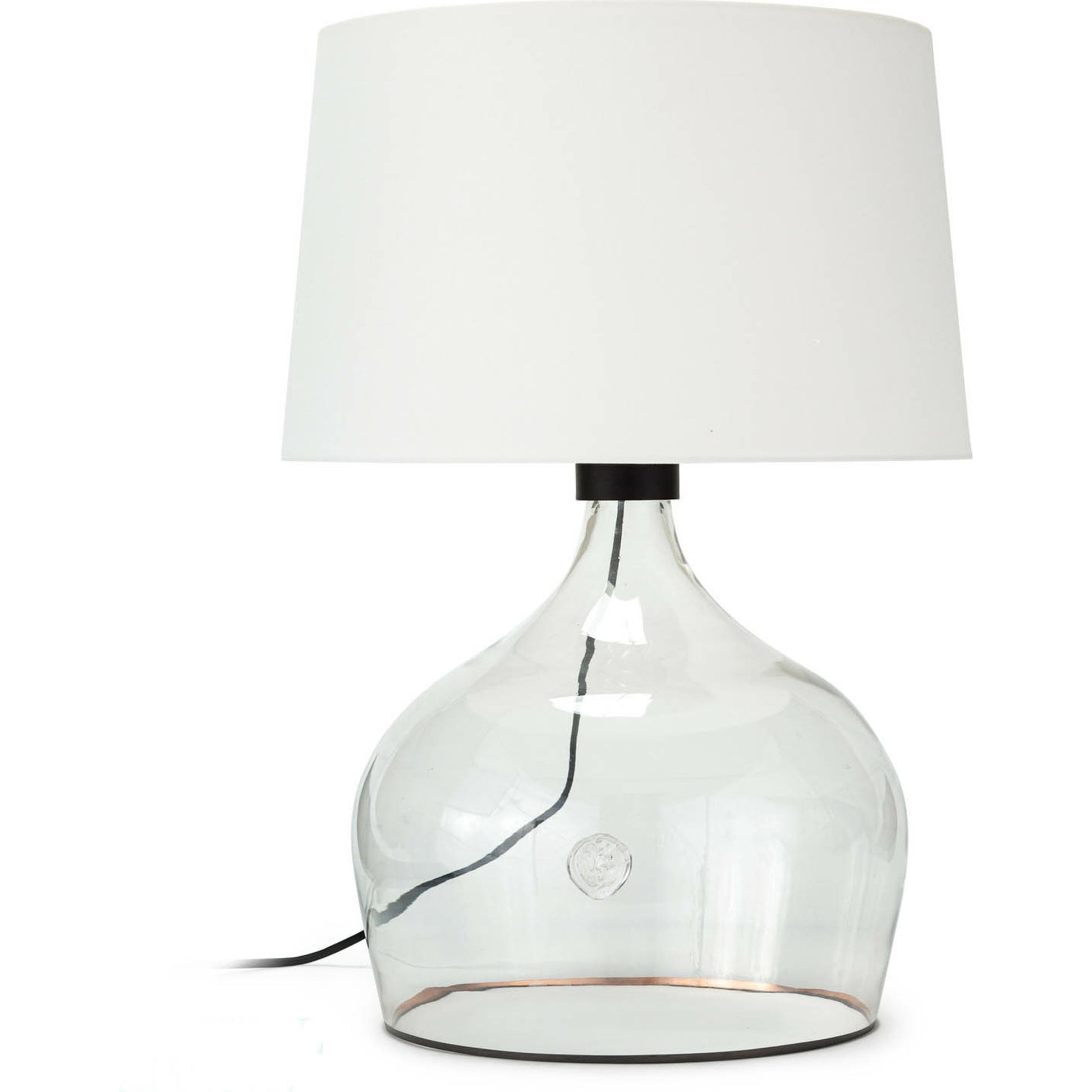 Demi John Table Lamp by Regina Andrew in clear. Made from glass in a coastal style.