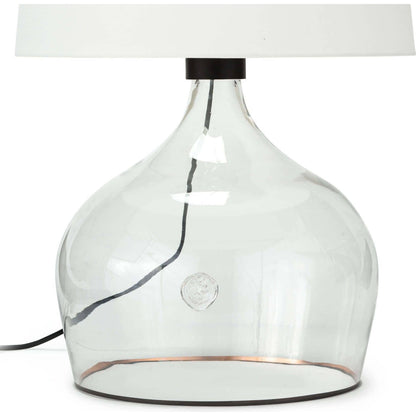 Demi John Table Lamp by Regina Andrew in clear. Made from glass in a coastal style.