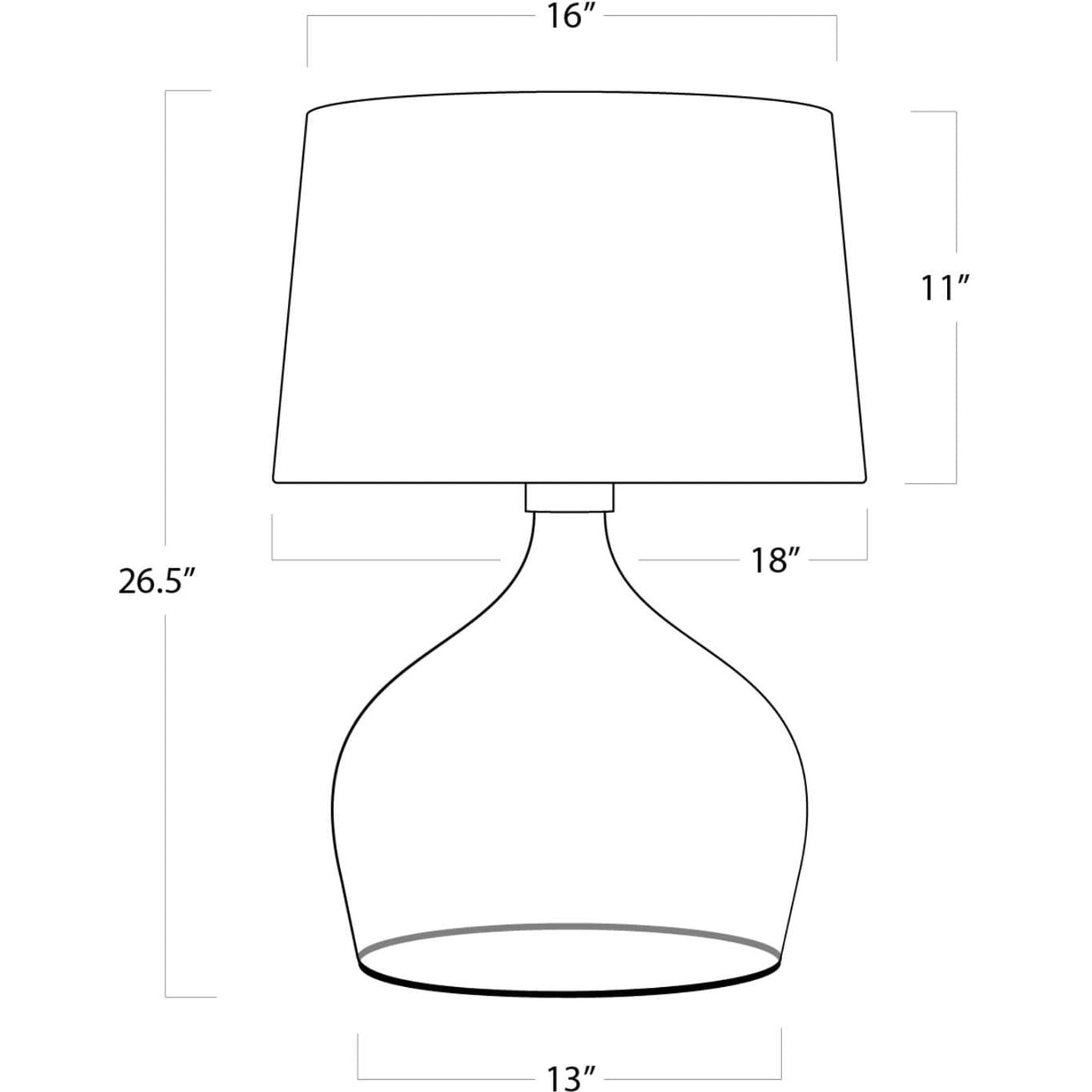 002 SR-833958 | Additional Silo | Demi John Table Lamp by Regina Andrew in clear. Made from glass in a coastal style.