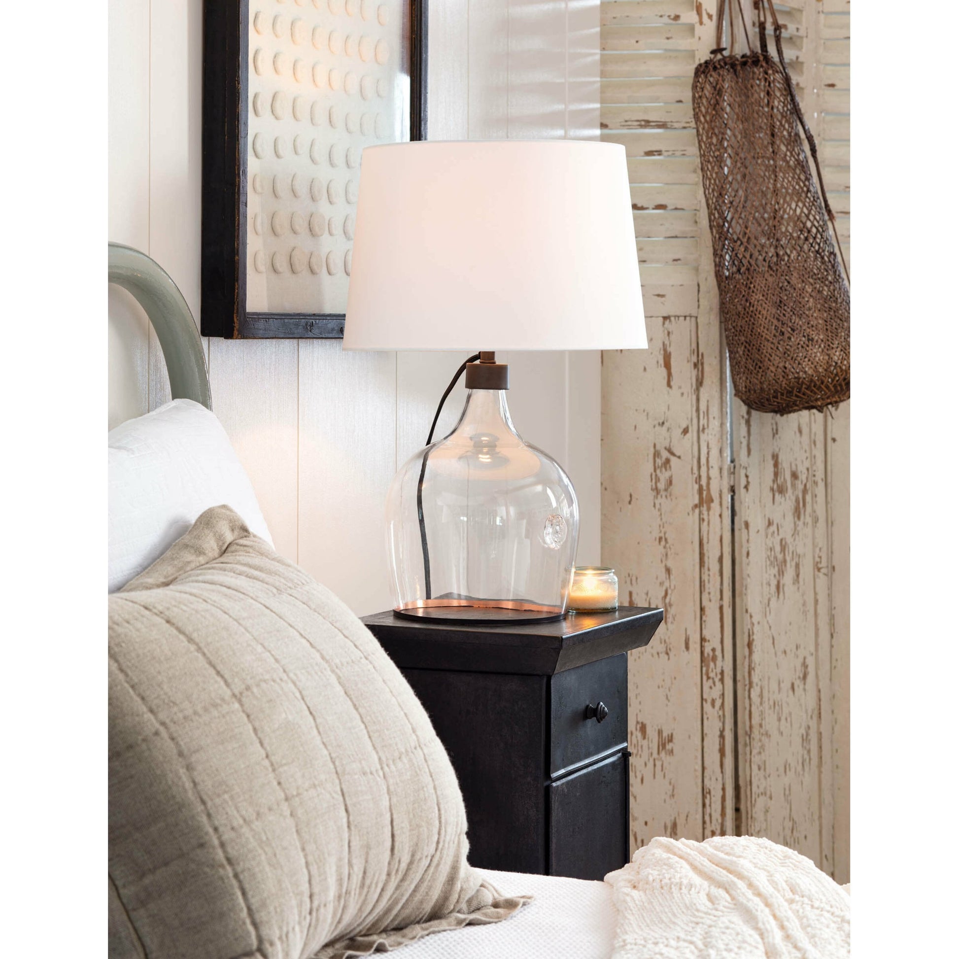 Demi John Table Lamp by Regina Andrew in clear. Made from glass in a coastal style.