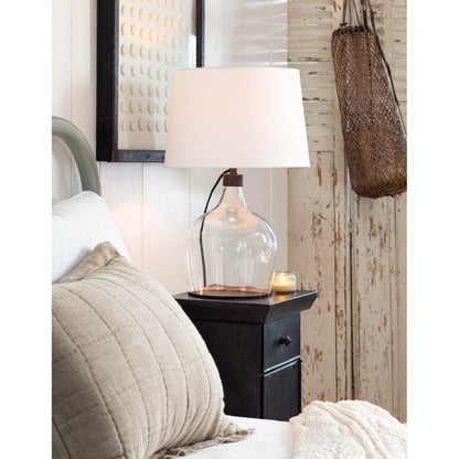 Demi John Table Lamp by Regina Andrew in clear. Made from glass in a coastal style.