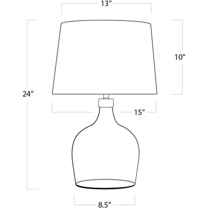 Demi John Table Lamp by Regina Andrew in clear. Made from glass in a coastal style.