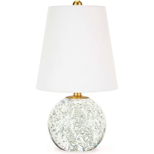 Bulle Mini Lamp by Regina Andrew in clear. Made from crystal in a modern style.