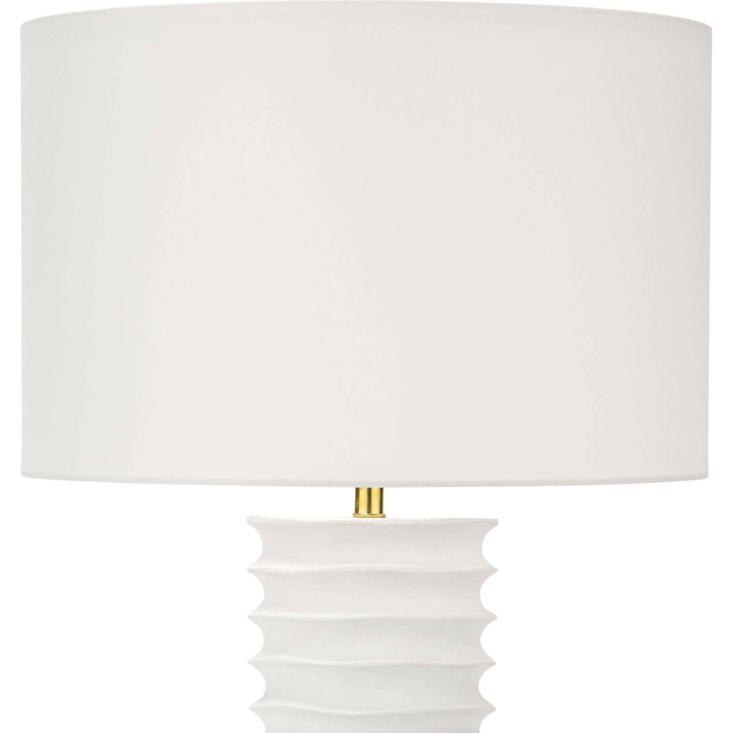 001 SI-1759211 | Closeup | Nabu Column Table Lamp by Regina Andrew in white. Made from aluminum in a coastal style.