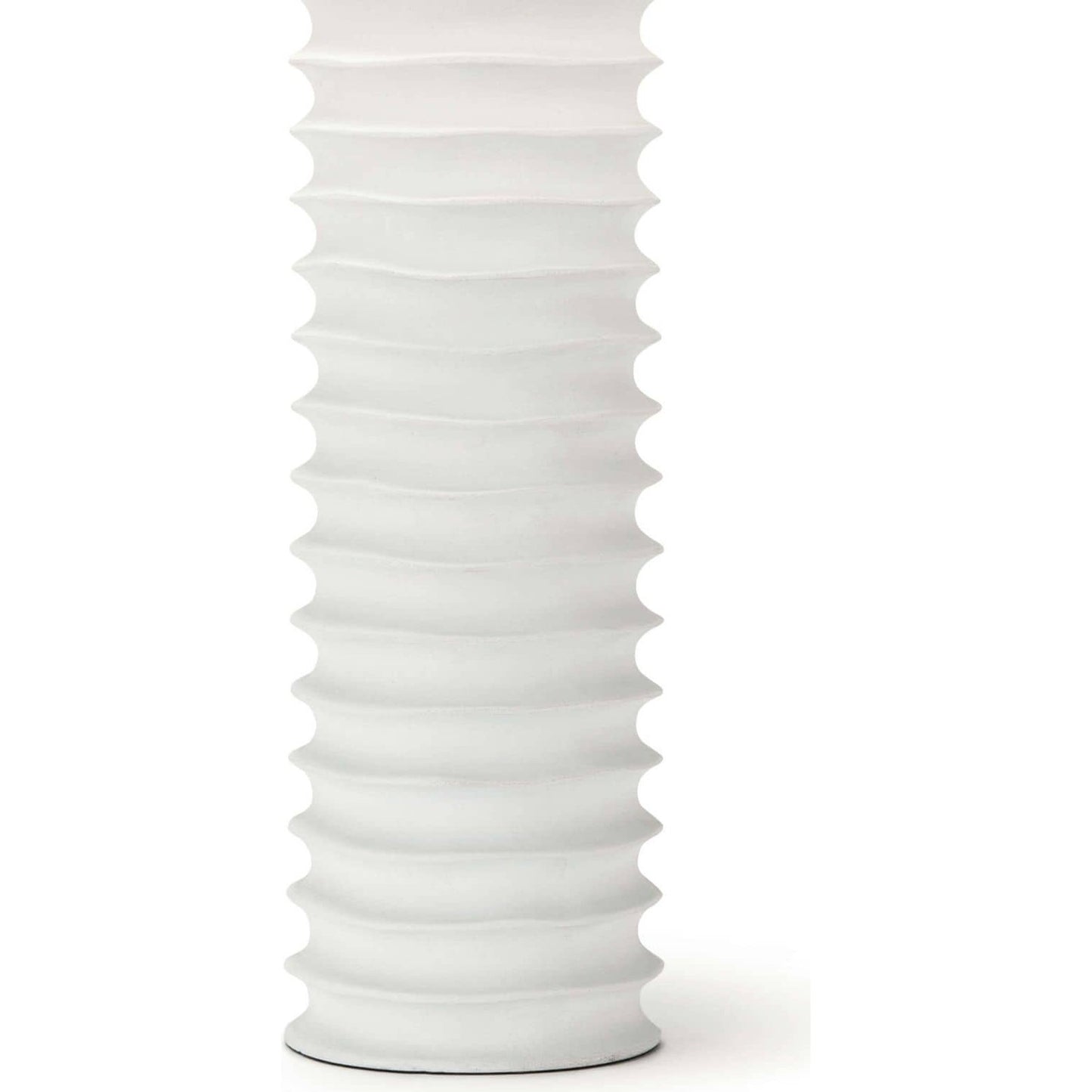 002 SI-1759211 | Closeup | Nabu Column Table Lamp by Regina Andrew in white. Made from aluminum in a coastal style.