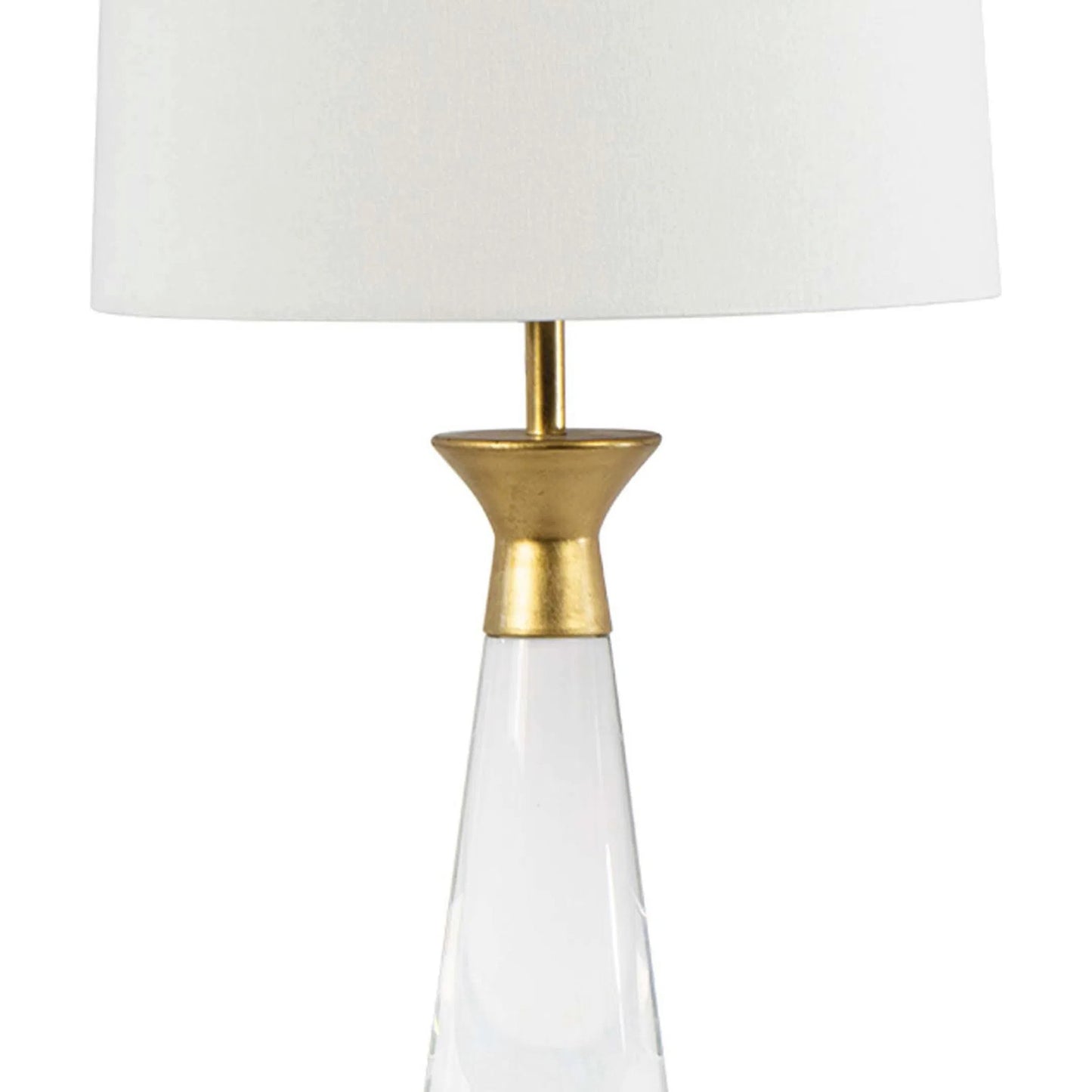 004 SI-2262588 | Closeup | Starling Crystal Table Lamp by Regina Andrew in clear, gold leaf. Made from crystal in a unique style.