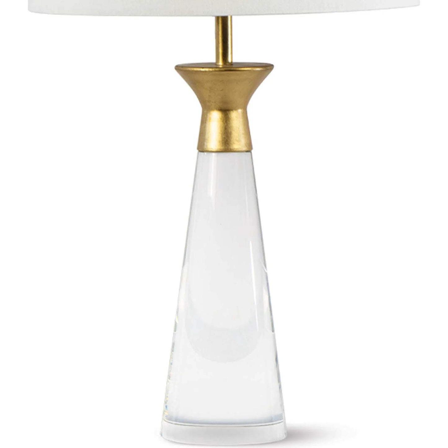 003 SI-2262588 | Closeup | Starling Crystal Table Lamp by Regina Andrew in clear, gold leaf. Made from crystal in a unique style.