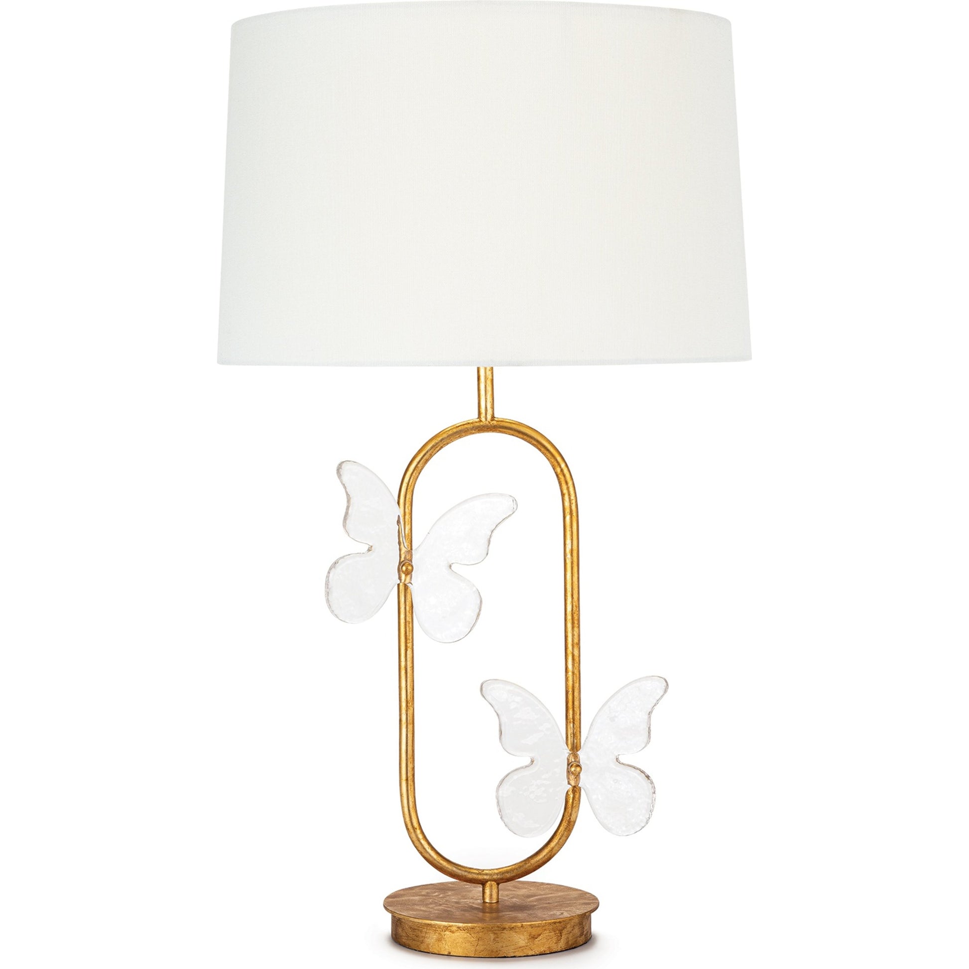 Monarch Table Lamp by Regina Andrew in gold and gold leaf. Made from steel in a eclectic & global style.