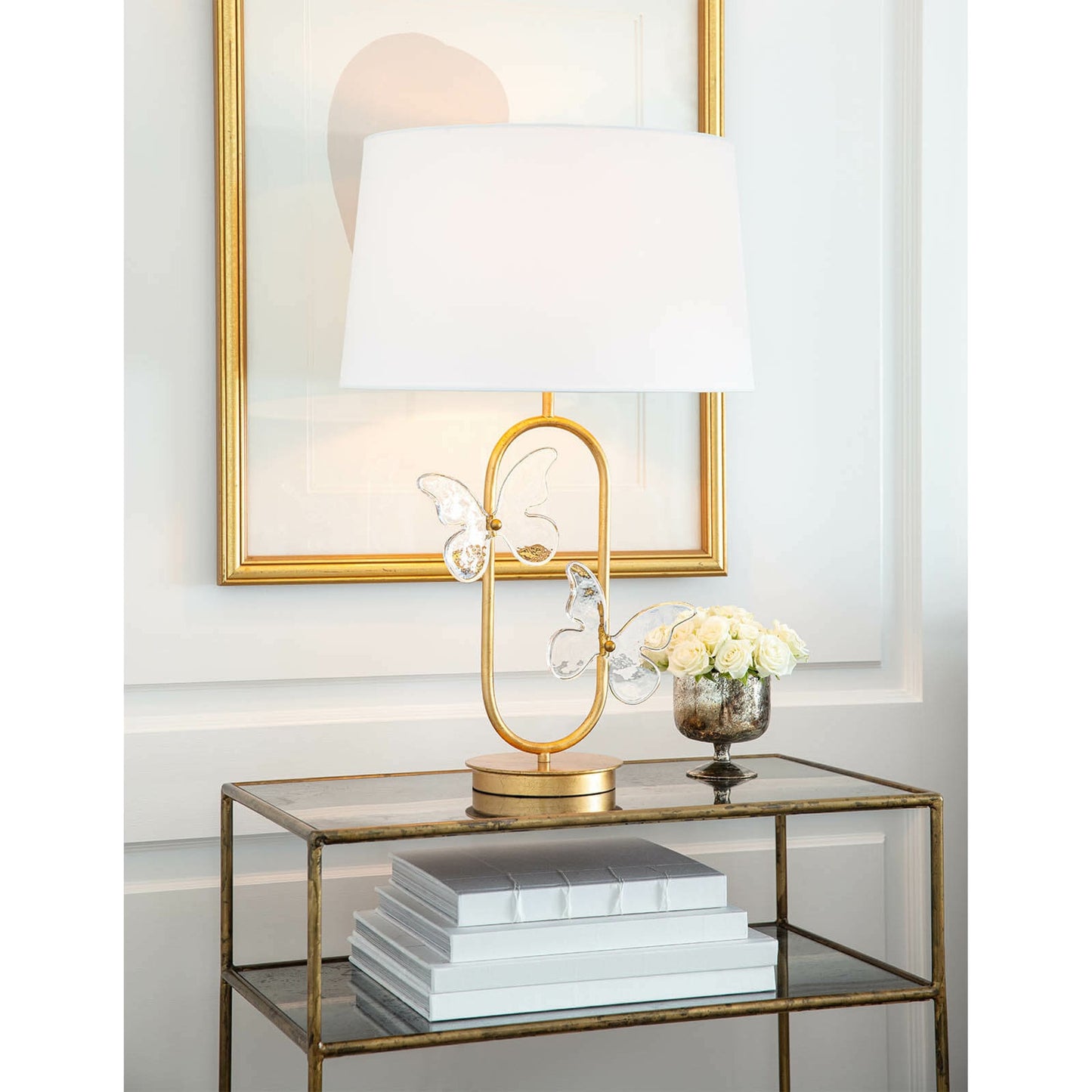 006 SI-1759205 | Lifestyle | Monarch Table Lamp by Regina Andrew in gold and gold leaf. Made from steel in a eclectic & global style.