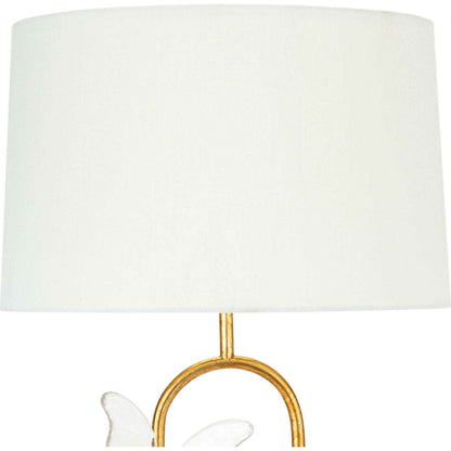 Monarch Table Lamp by Regina Andrew in gold and gold leaf. Made from steel in a eclectic & global style.