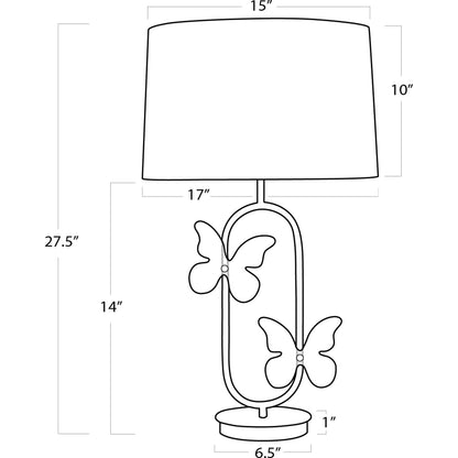 Monarch Table Lamp by Regina Andrew in gold and gold leaf. Made from steel in a eclectic & global style.