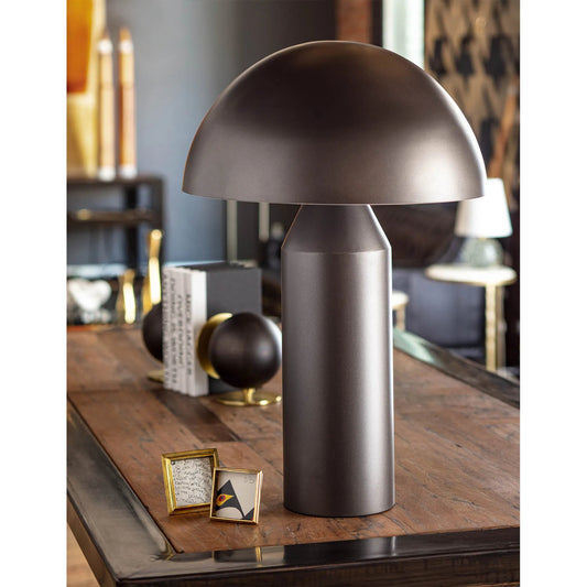 Apollo Table Lamp by Regina Andrew in black and blackened iron. Made from iron in a modern style.