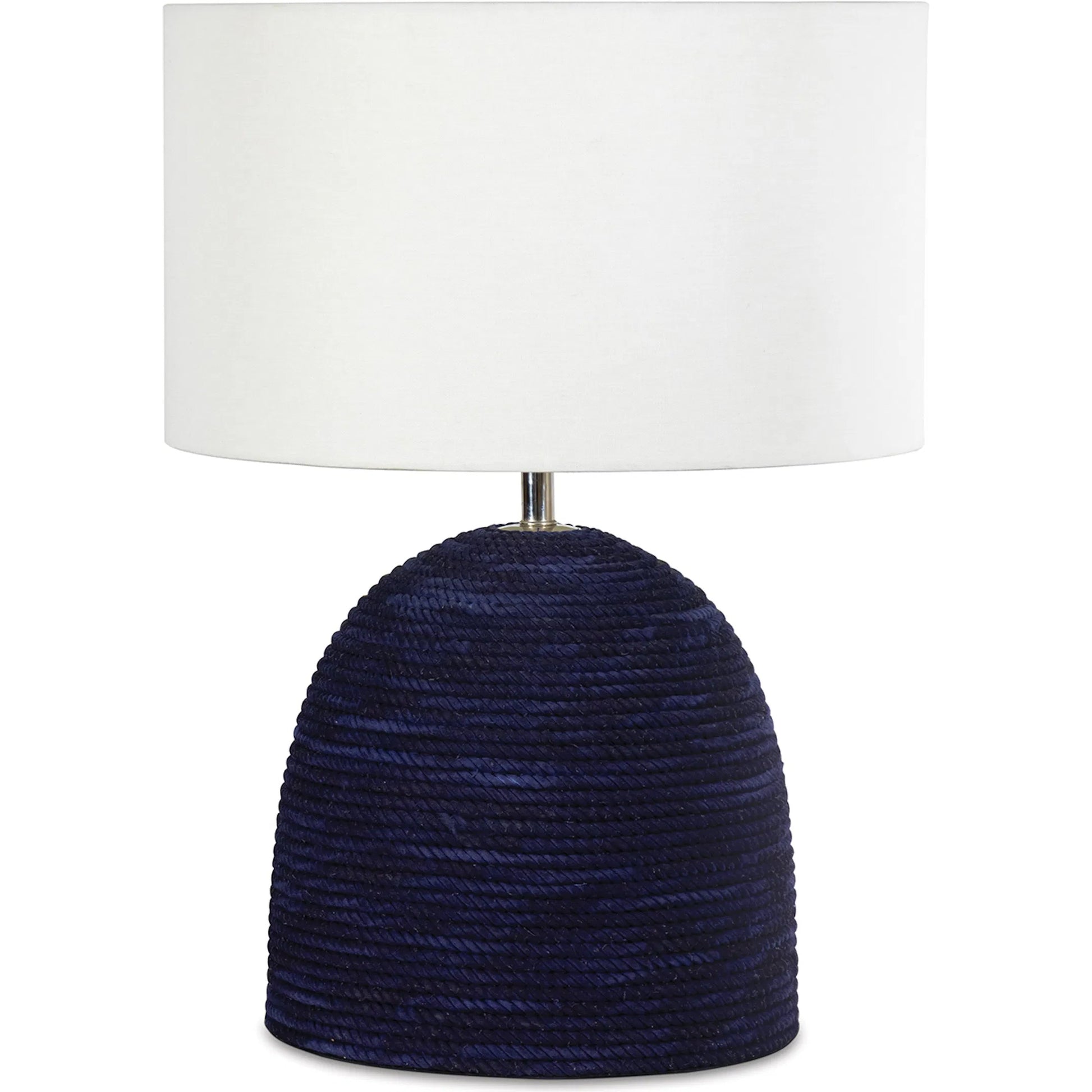 Manuka Table Lamp by Regina Andrew in indigo. Made from rope in a rustic style.