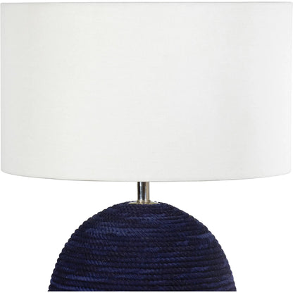 Manuka Table Lamp by Regina Andrew in indigo. Made from rope in a rustic style.