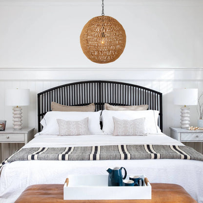 Nova Table Lamp by Regina Andrew in white. Made from birch wood in a eclectic & global style.