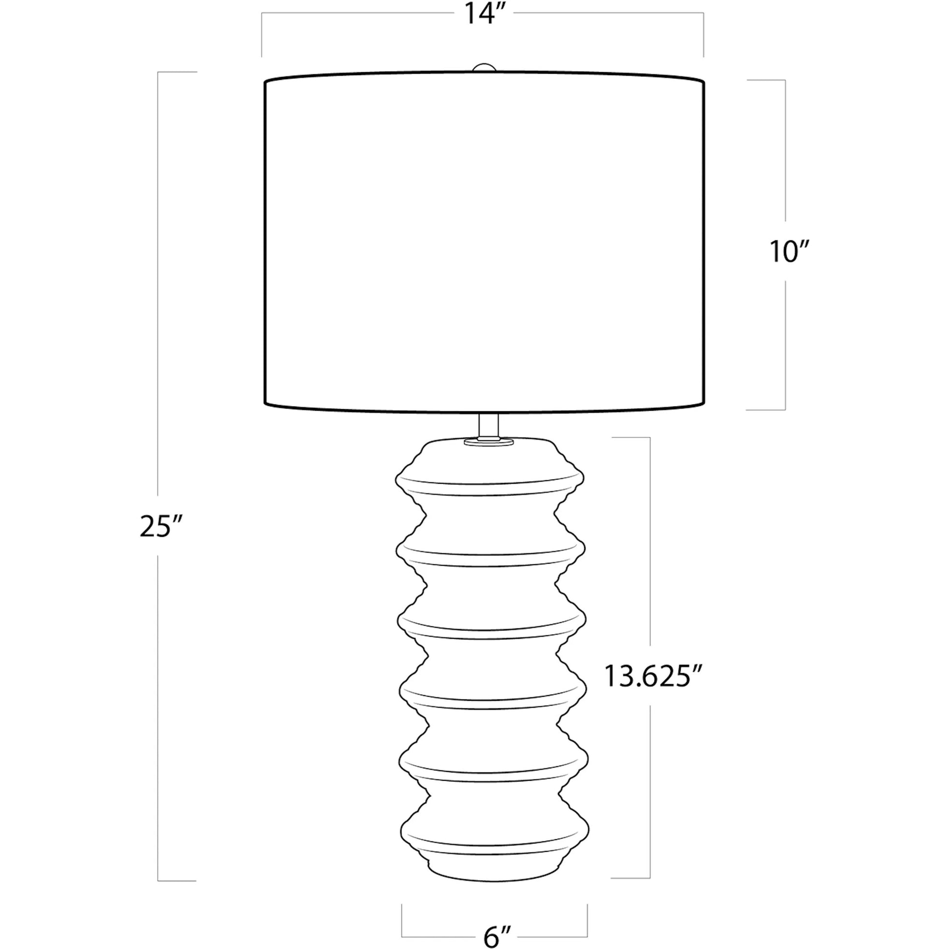 Nova Table Lamp by Regina Andrew in white. Made from birch wood in a eclectic & global style.