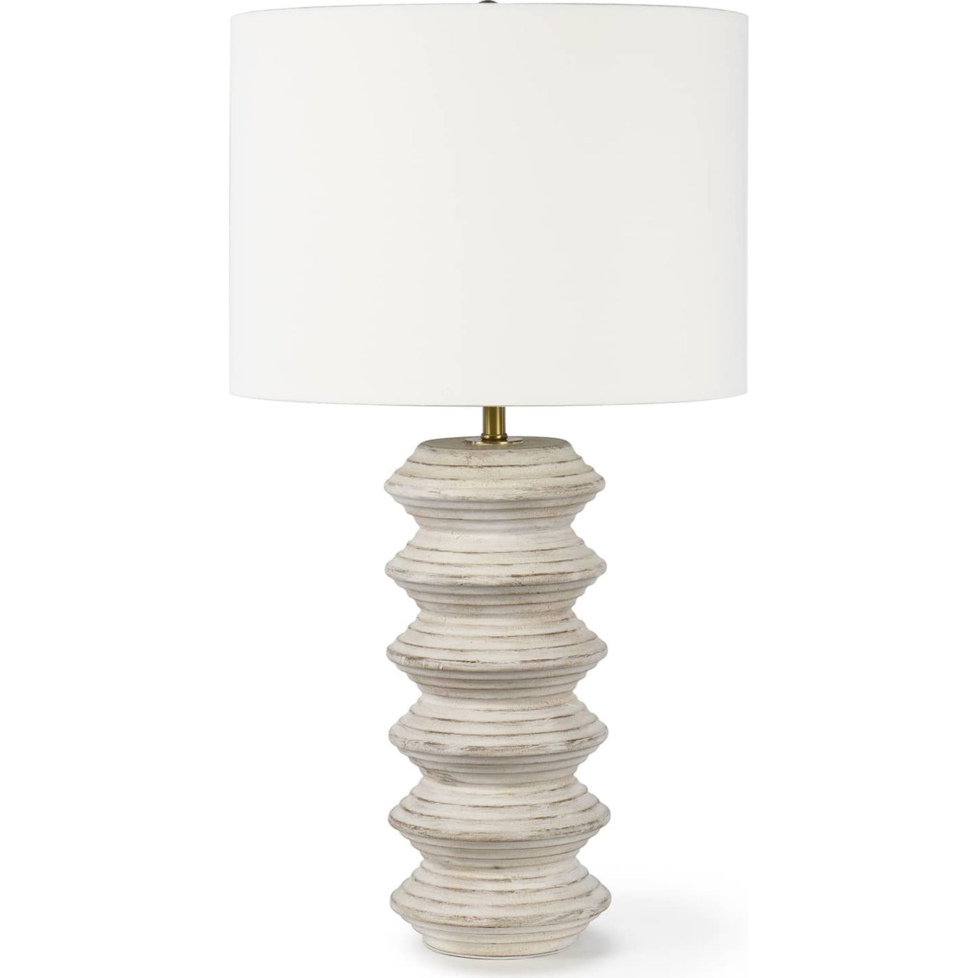 Nova Table Lamp by Regina Andrew in white. Made from birch wood in a eclectic & global style.