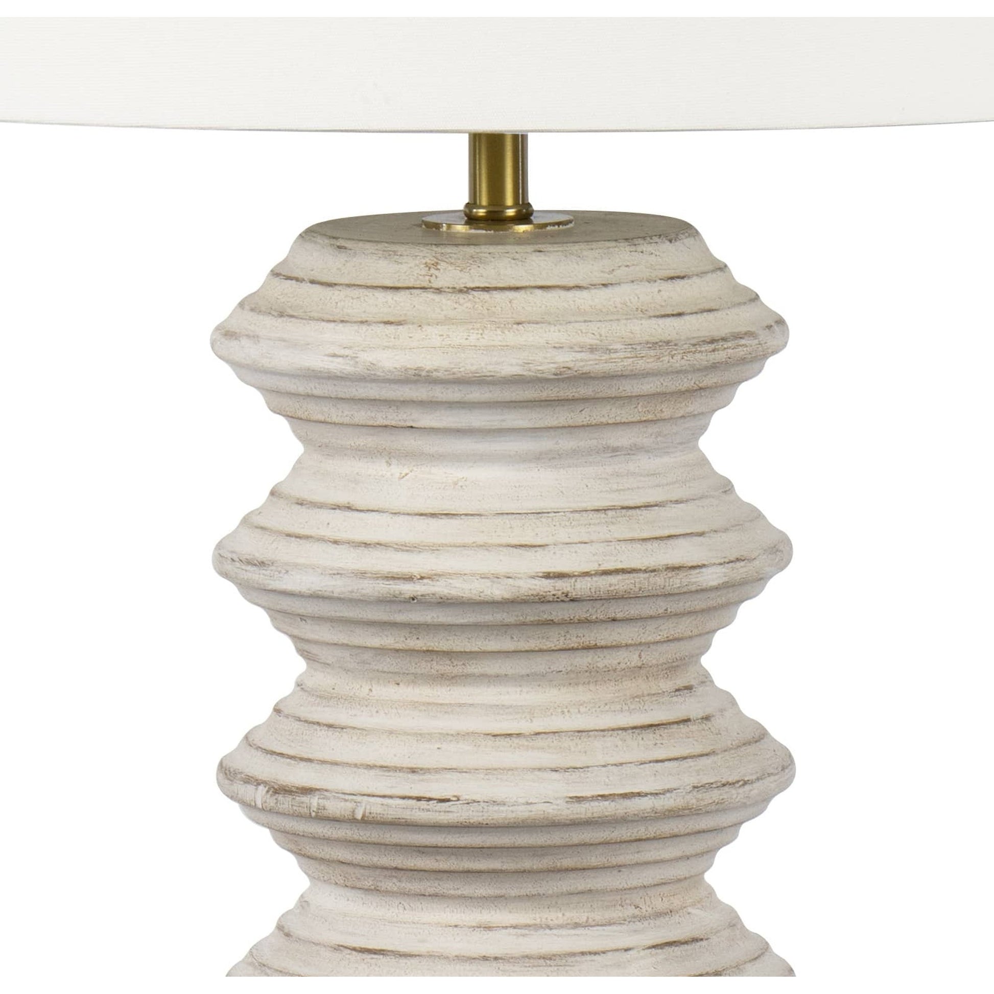 Nova Table Lamp by Regina Andrew in white. Made from birch wood in a eclectic & global style.