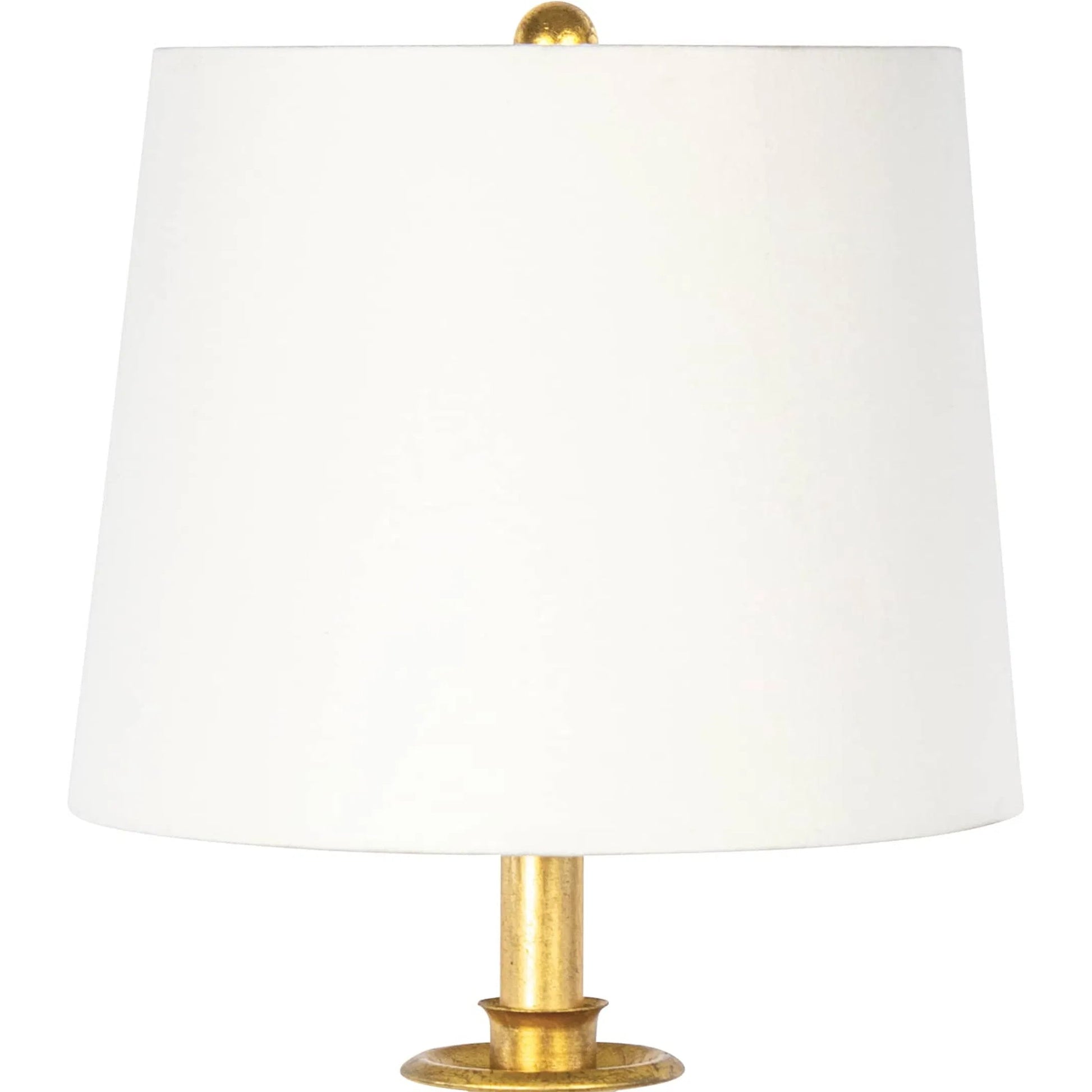 Fisher Stem Buffet Lamp by Regina Andrew in gold leaf. Made from steel in a modern style.