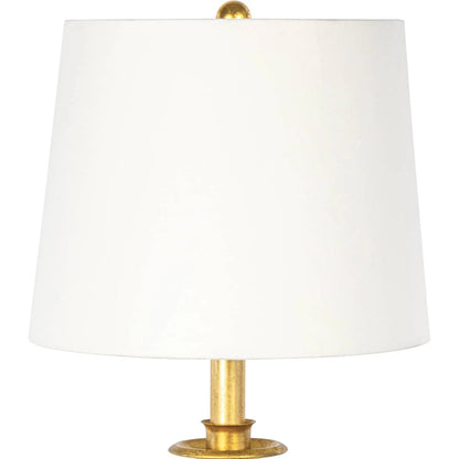 Fisher Stem Buffet Lamp by Regina Andrew in gold leaf. Made from steel in a modern style.