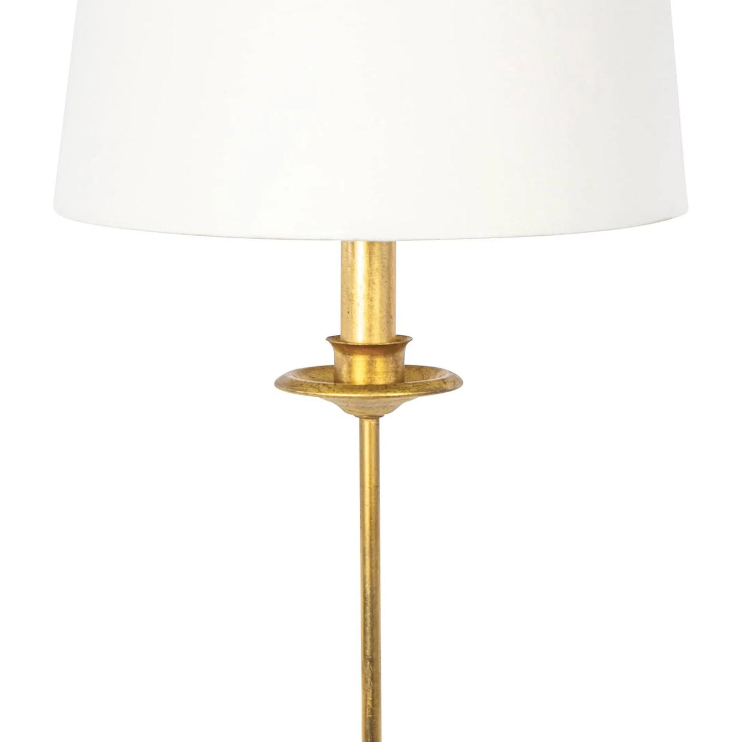 001 SI-2262593 | Closeup | Fisher Stem Buffet Lamp by Regina Andrew in gold leaf. Made from steel in a modern style.