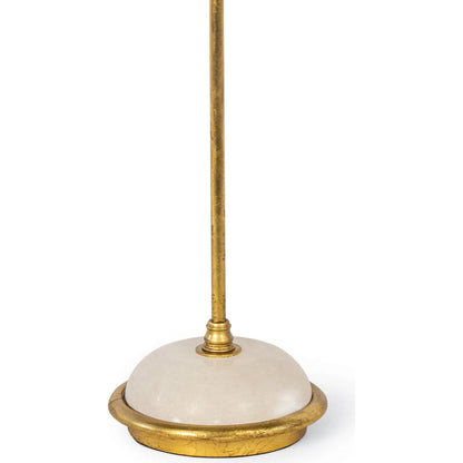 Fisher Stem Buffet Lamp by Regina Andrew in gold leaf. Made from steel in a modern style.