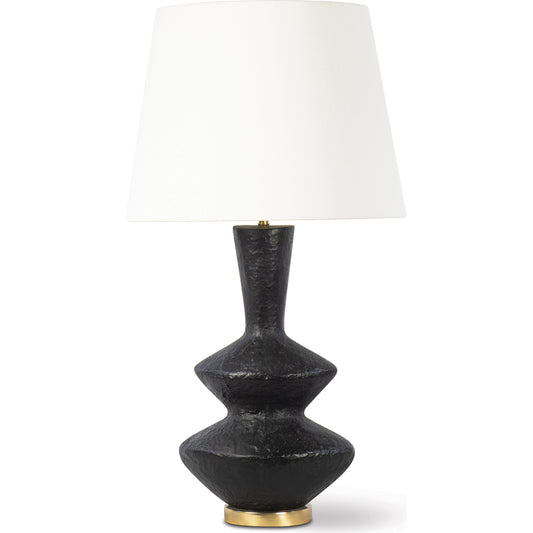 Poe Table Lamp by Regina Andrew in black. Made from aluminum in a modern style.