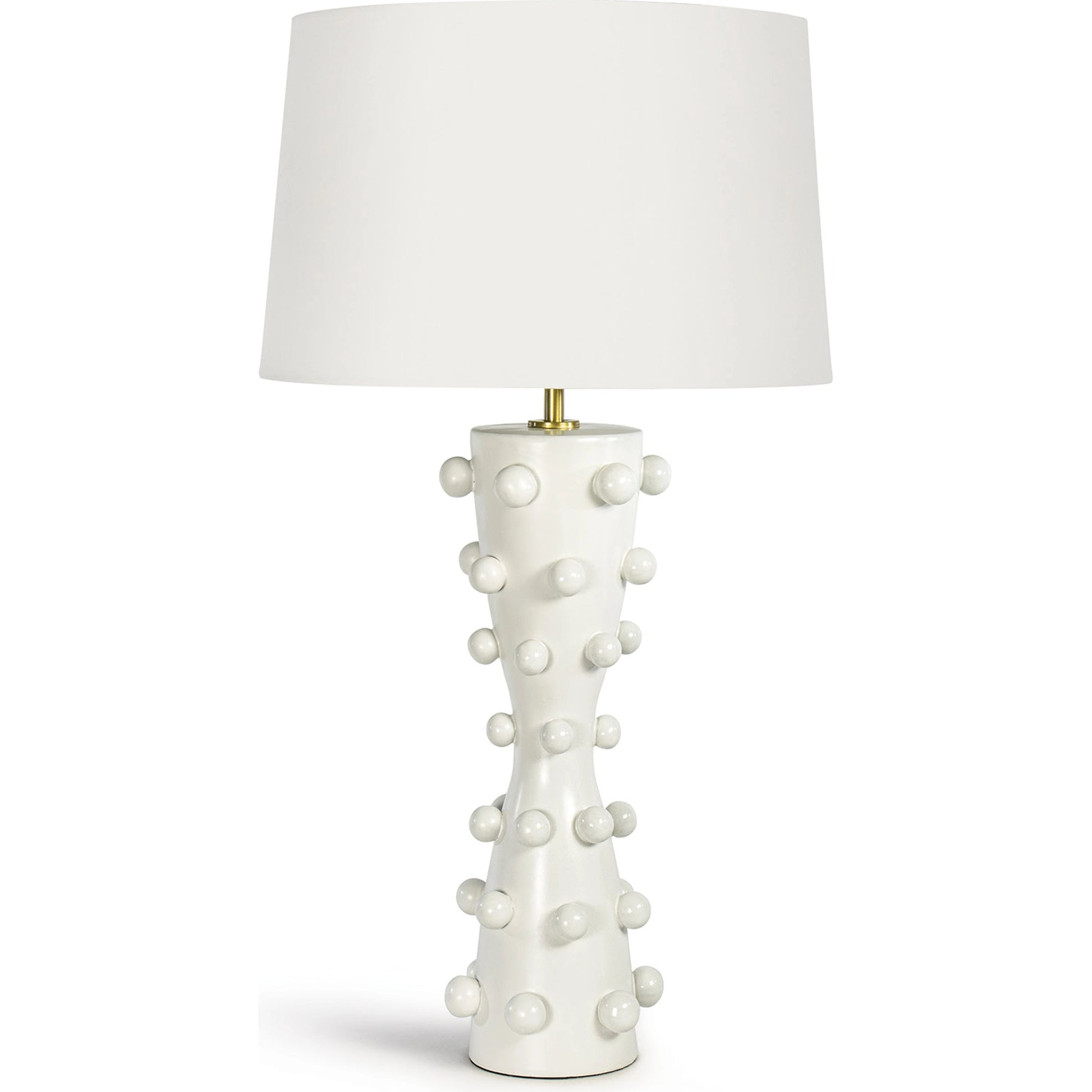 Pom Pom Table Lamp by Regina Andrew in white. Made from ceramic in a modern style.