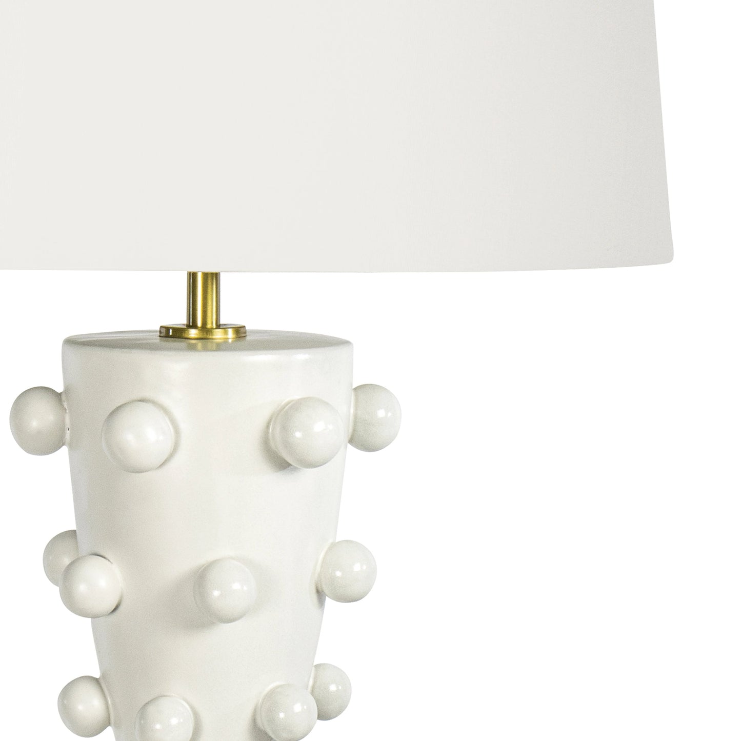 003 SI-1949068 | Additional Silo | Pom Pom Table Lamp by Regina Andrew in white. Made from ceramic in a modern style.