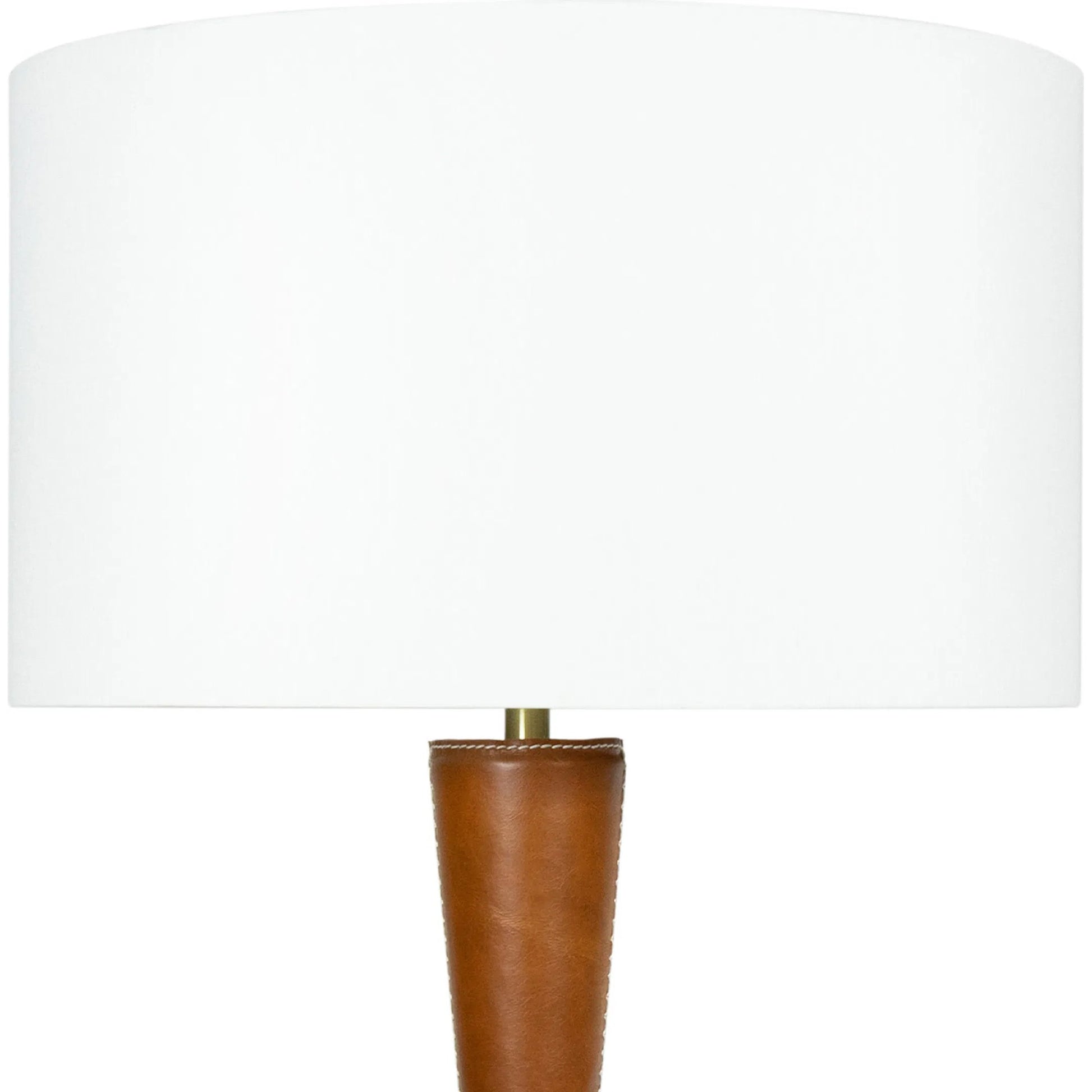Denver Leather Table Lamp by Regina Andrew in brown. Made from leather in a unique style.