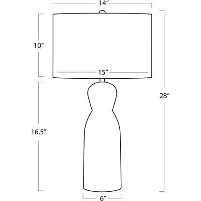 Indie Jade Table Lamp by Regina Andrew in neutral and natural stone. Made from jade in a modern style.