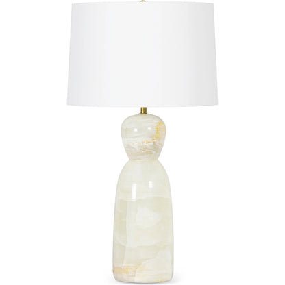 Indie Jade Table Lamp by Regina Andrew in neutral and natural stone. Made from jade in a modern style.
