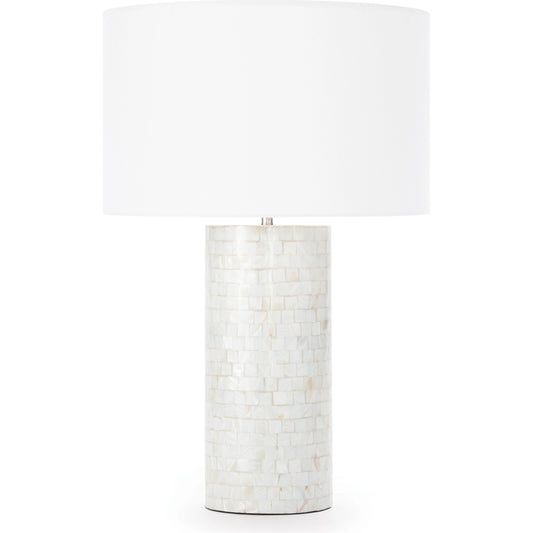 Heavenly Mother of Pearl Table Lamp by Regina Andrew in neutral. Made from mother of pearl in a modern style.