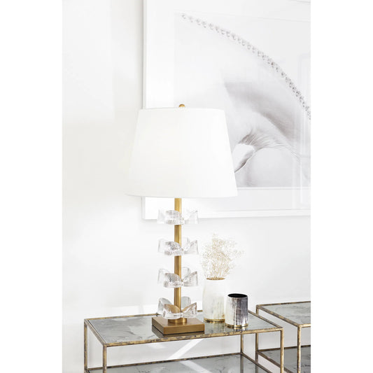 Bella Table Lamp by Regina Andrew in natural brass. Made from steel in a unique style.