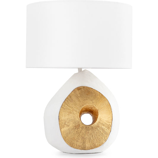 Tristan Table Lamp by Regina Andrew in white. Made from resin in a modern style.