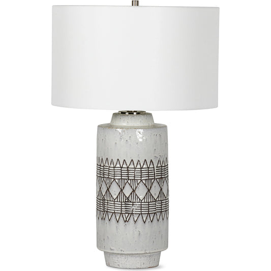 Zuri Ceramic Table Lamp by Regina Andrew in white. Made from ceramic in a modern style.
