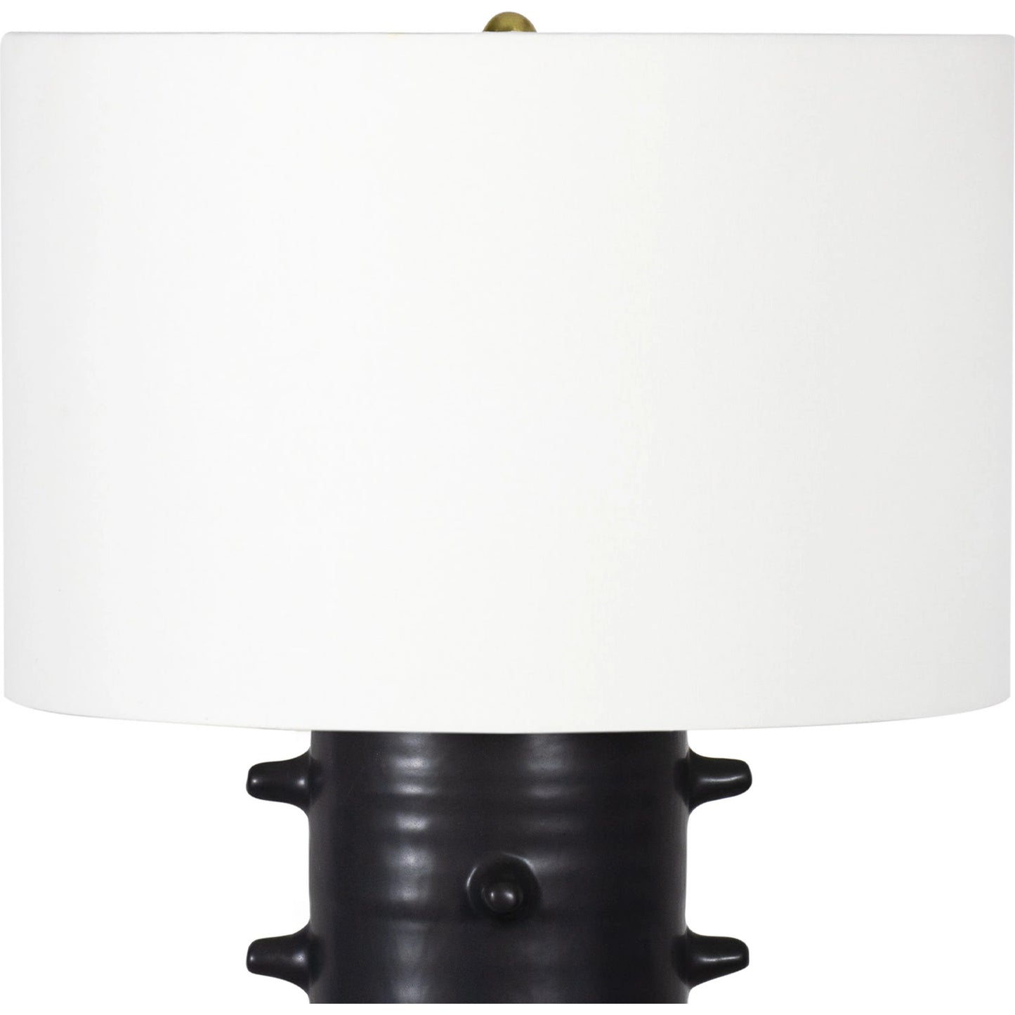 002 SI-2134490 | Closeup | Spruce Ceramic Table Lamp by Regina Andrew in black. Made from ceramic in a modern style.