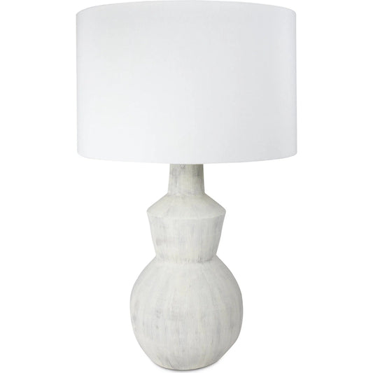 Rhonda Ceramic Table Lamp by Regina Andrew in white. Made from ceramic in a unique style.