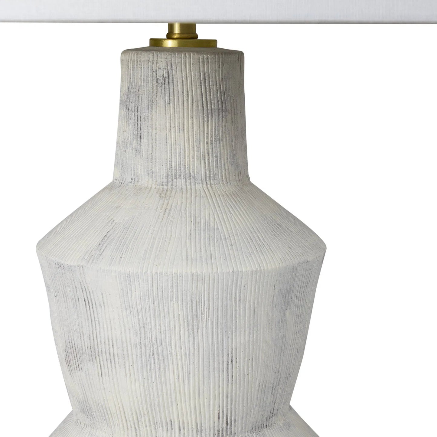 003 SI-2441182 | Closeup | Rhonda Ceramic Table Lamp by Regina Andrew in white. Made from ceramic in a modern style.