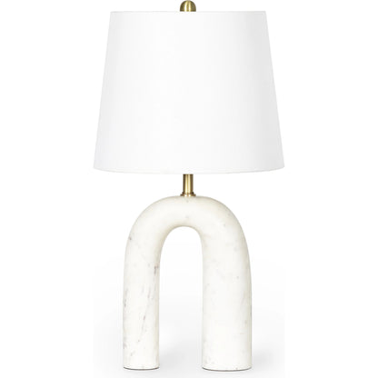 Slinkly Marble Table Lamp by Regina Andrew in white. Made from marble in a modern style.