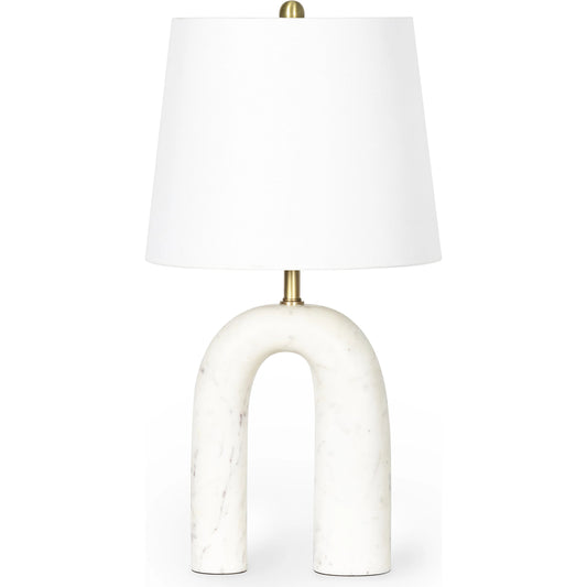 Slinkly Marble Table Lamp by Regina Andrew in white. Made from marble in a modern style.