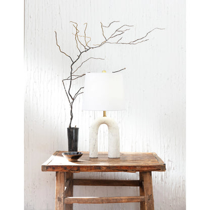 Slinkly Marble Table Lamp by Regina Andrew in white. Made from marble in a modern style.